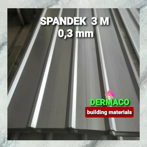 SPANDEK 3 M x 0,3 mm / ATAP SPANDECK / ROOFDECK / SPANDEK