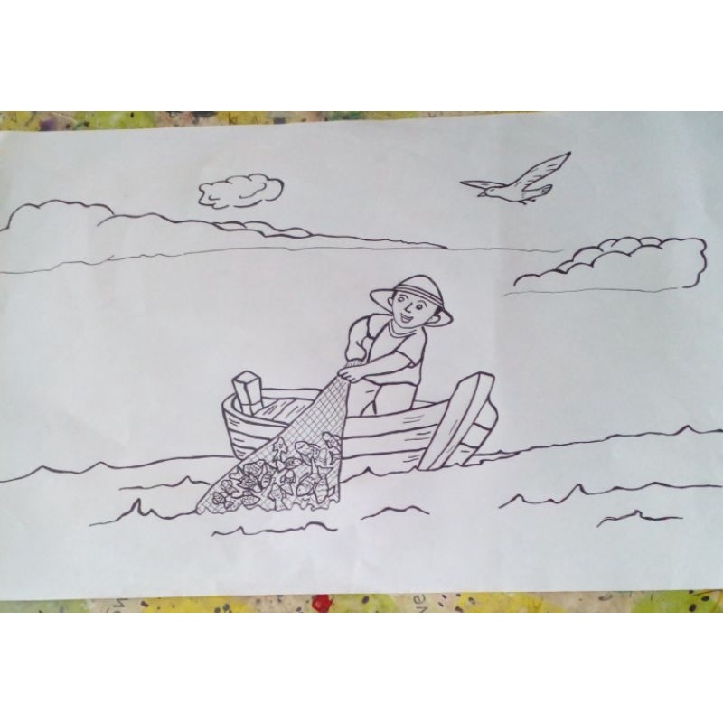 

sketsa gambar/mewarnai/drawing kertas HVS tema PEKERJAAN