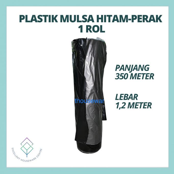 TERBARU Plastik Mulsa Hitam Perak 1 Roll