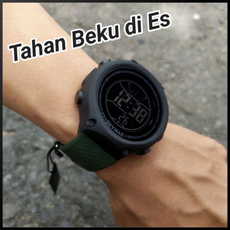 Jam Tangan Skymax Pria Digital Sport 100% Original Anti Air 30 Meter Standar Militer Waterproof Sporty Cowok Keren Terbaru