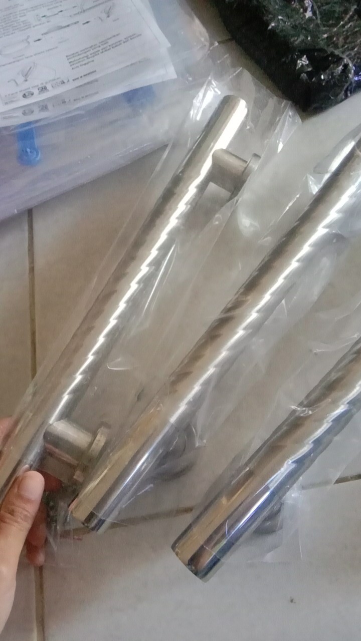 Handle Pintu Rumah 33 Cm Tarikan Pintu Bulat Gagang Pintu Suling Kunci Pintu Cowak Dof Stainles Ulir