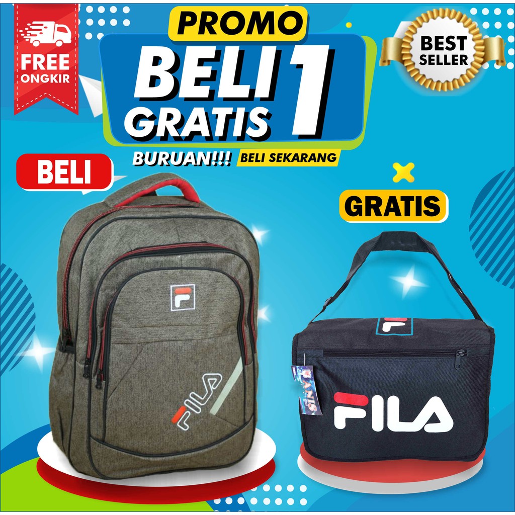 BELI 1 GRATIS 1 - TAS RANSEL ALSTON TAS GENDONG PRIA FORMAL FREE SELEMPANG ALSKI COWOK SIMPLE KEREN