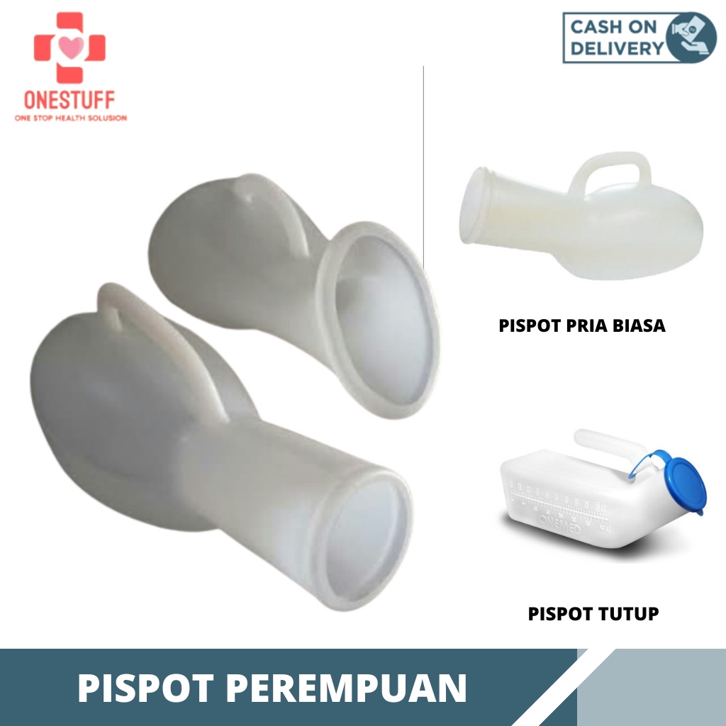 Onemed Pispot Perempuan Anak Dewasa Orang Tua Tempat Urine Urin Kencing Kapasitas 1 Liter Wanita