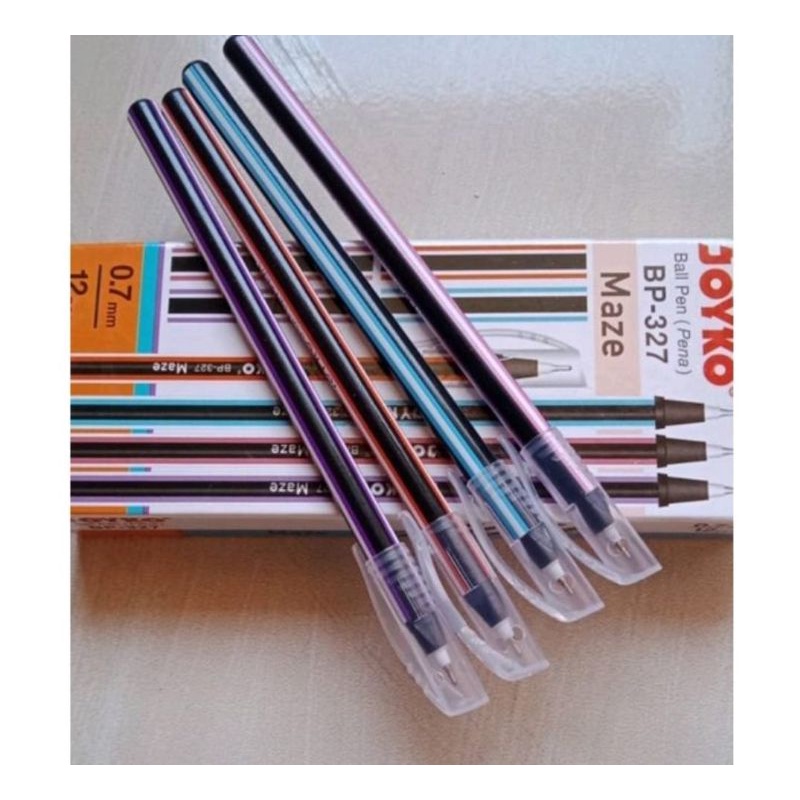 

Pulpen JOYKO BP-327 MAZE Hitam Original Murah 1Pak Isi 12
