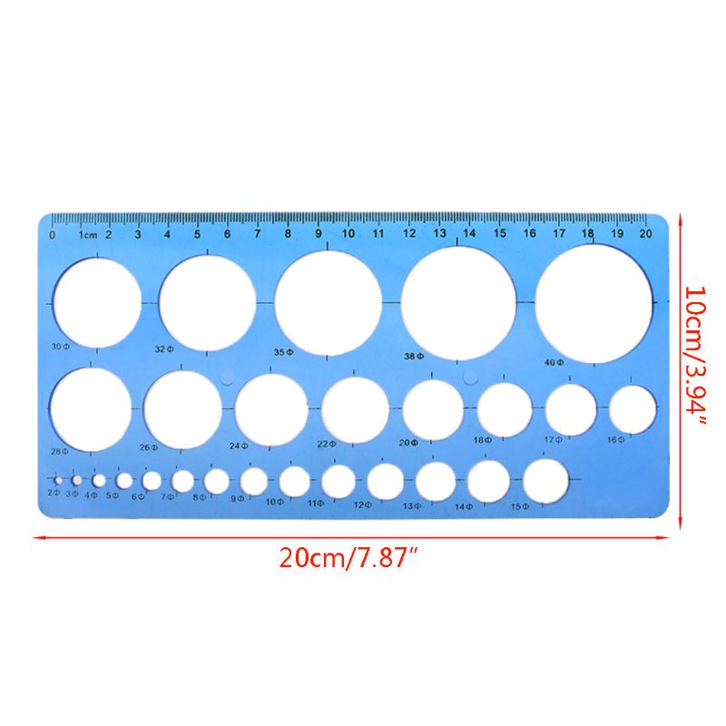 Mary 20untuk cm Lingkaran Bening Penggaris Geometris Template Alat Tulis Sekolah Anak Stu