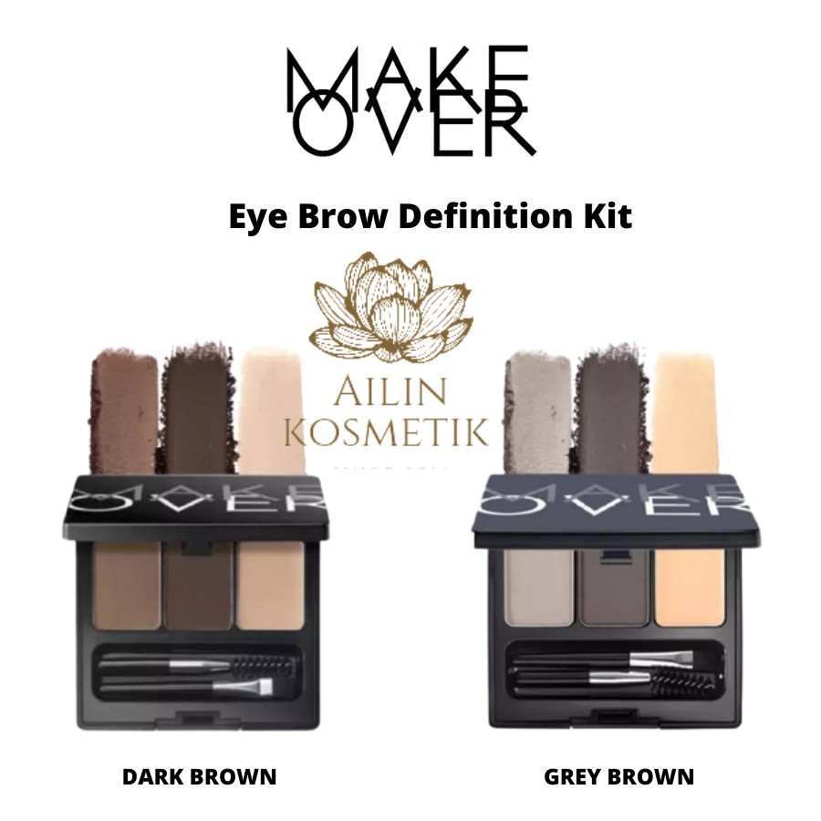 MAKE OVER Eye Brow Definition Kit | Makeover Eyebrow Kit Pensil Alis Eyebrow Powder by AILIN