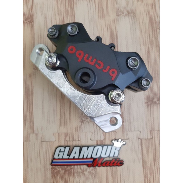 kaliper brembo 2p gp butterfly set breket for scoopy / vario / beat shock standar dan disk standar 1