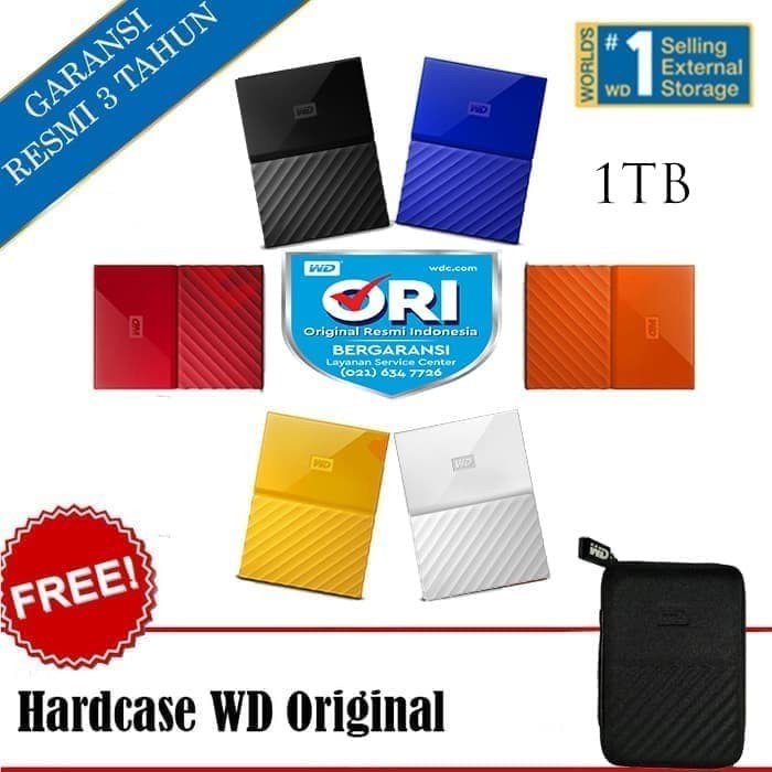 WD My Passport 1TB Eksternal Hardisk-Garansi Resmi