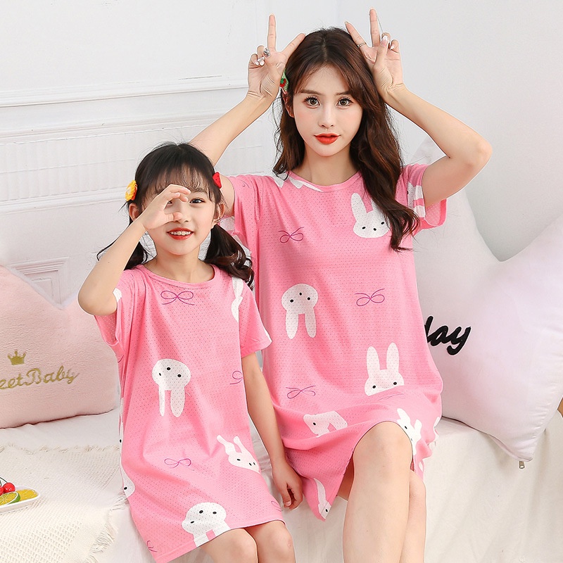 Baju Rumah Baju Tidur Anak Perempuan Motif 2 Bunny Baju Anak Import 3-10 thn