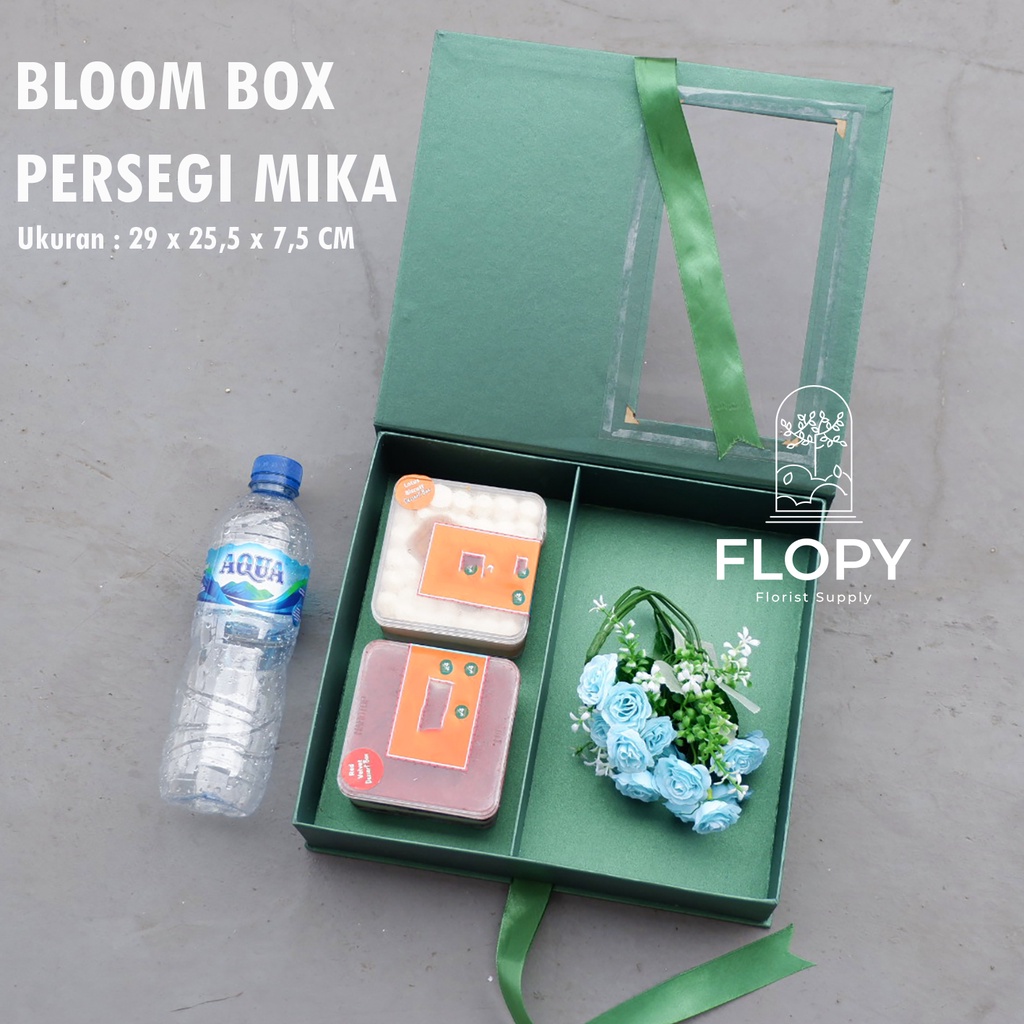 Bloom Box Kotak Jendela Mika / Kotak Uang Money Box Mahar Kado Hadiah Kotak Hampers Kue