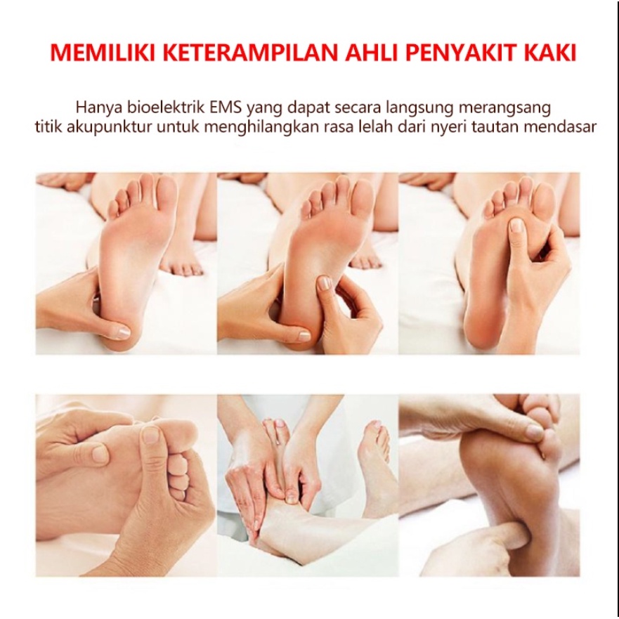 Ems Electric Foot Massage Pad Recharge Pulse Akupunktur Meningkatkan Sirkulasi Darah Pereda Nyeri