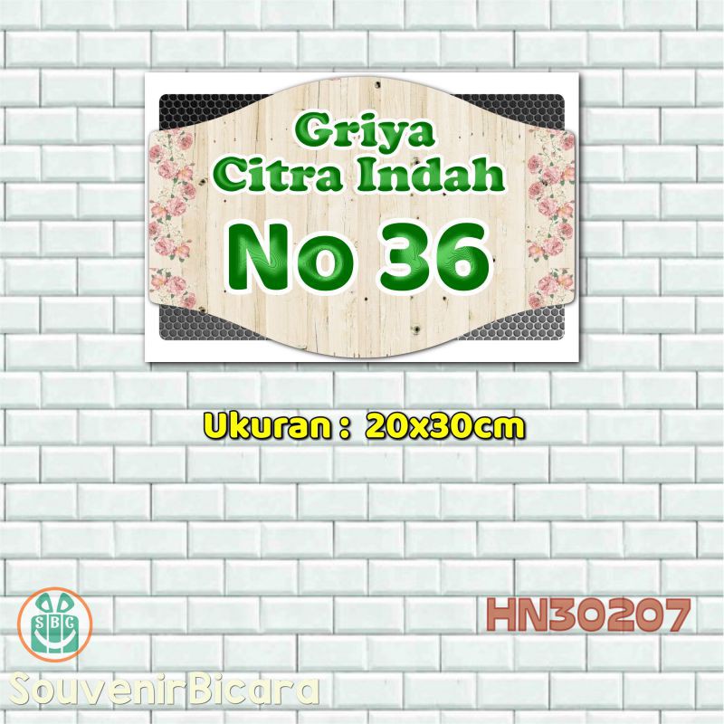 Dekorasi Nomor Rumah  Custom - Shabby Chic 007
