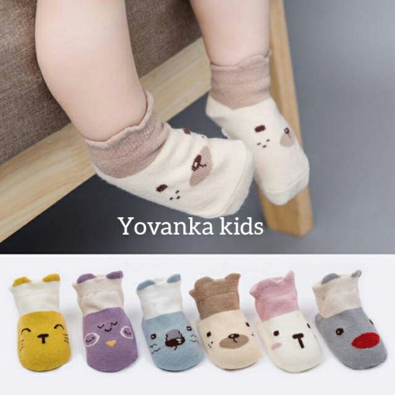 Kaos kaki bayi dan anak anti slip 0-3 tahun