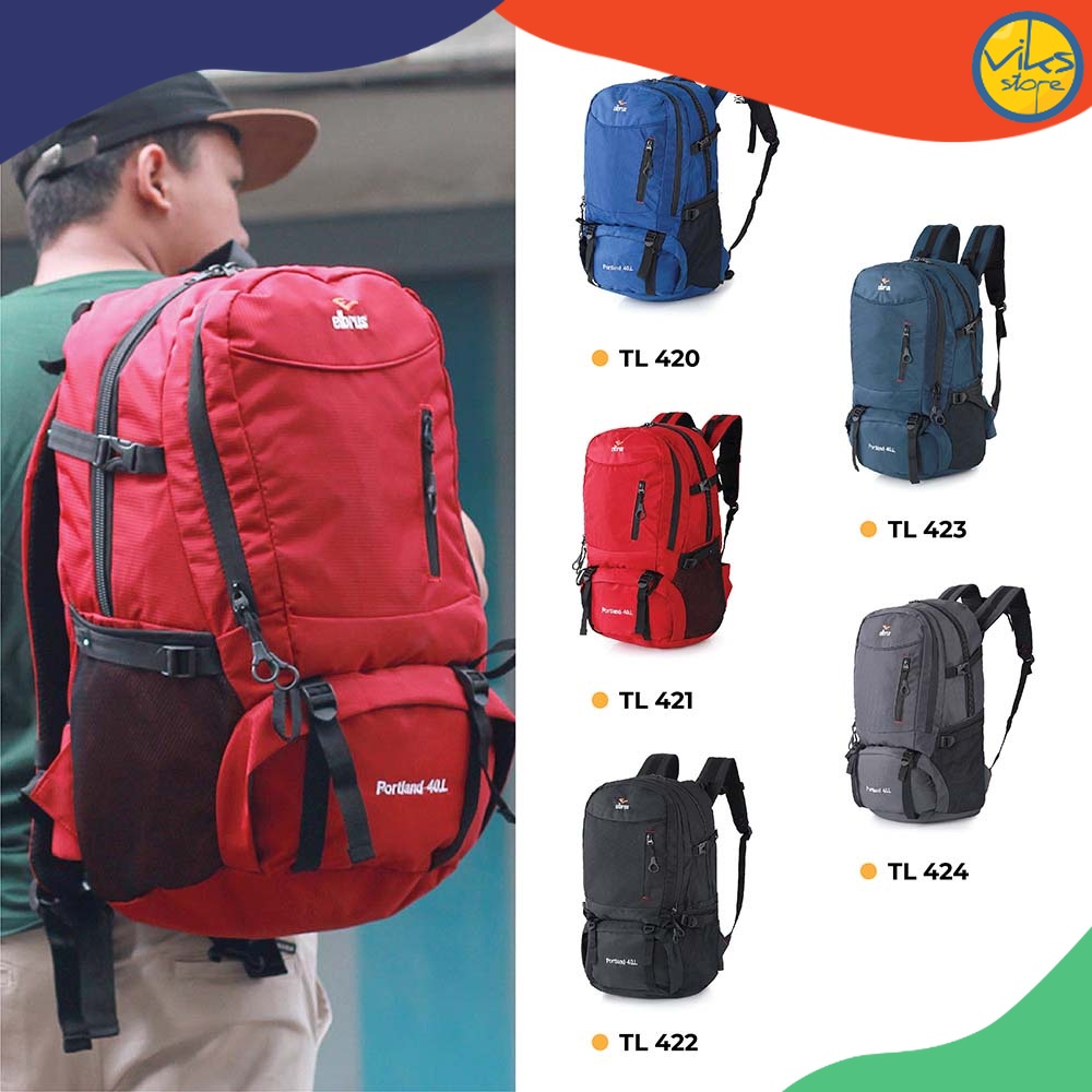 Tas Gunung Hiking Backpack Adventure Murah 40L Liter Semi Carrier Tas Semi Keril Murah Original Elbrus Portland