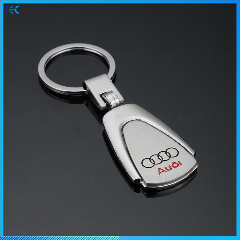 Gantungan Kunci Logo Mobil Bahan Stainless Steel Metal Untuk Audi