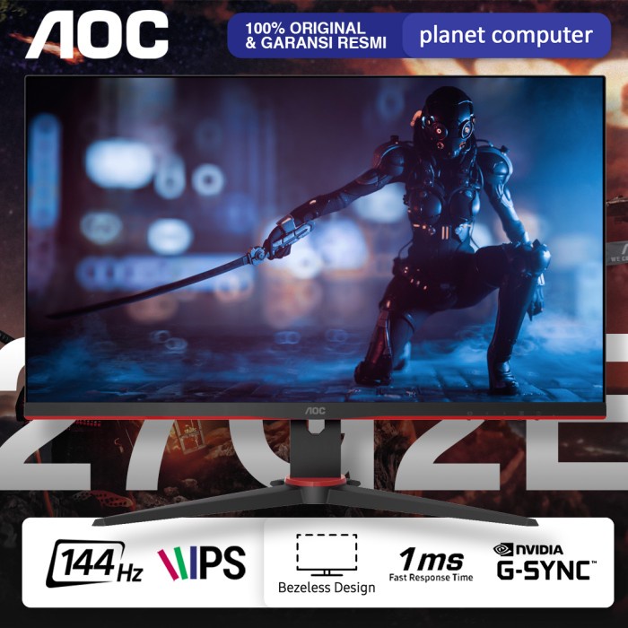 Monitor LED AOC 27G2E 27" FHD IPS 144Hz 1ms G-SYNC HDR HDMI DP