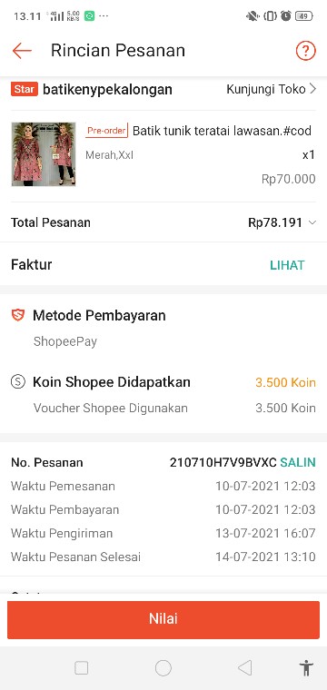 Batik Tunik Teratai Lawasan.#cod