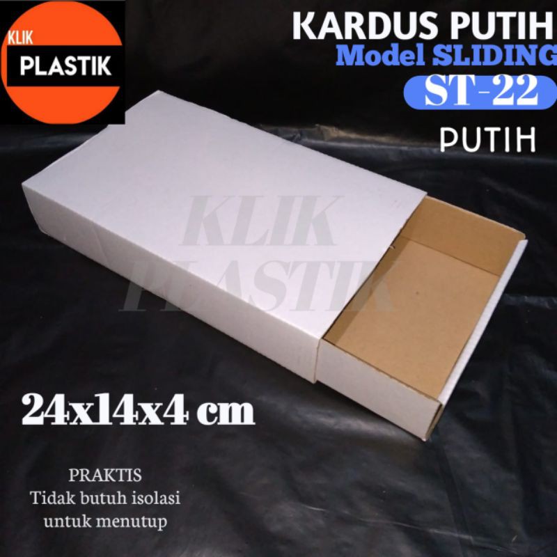 

KOTAK SLIDING ST-22 PUTIH KARDUS KARTON BOX HP AKSESORIS SOUVENIR