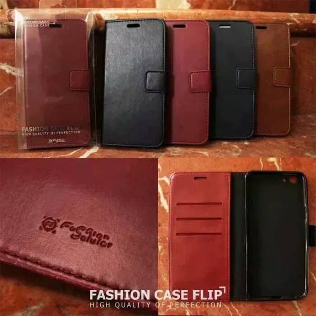 Redmi Note 7 - Flip Case Flip Kulit Leather Case Kulit