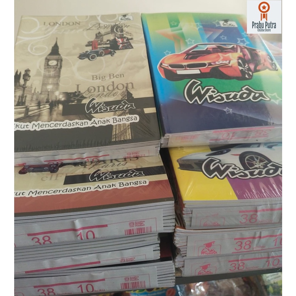 

Wisuda-Buku Tulis Murah 38 Lembar Berkualitas 1 Pak 10 Pcs Merek Wisuda