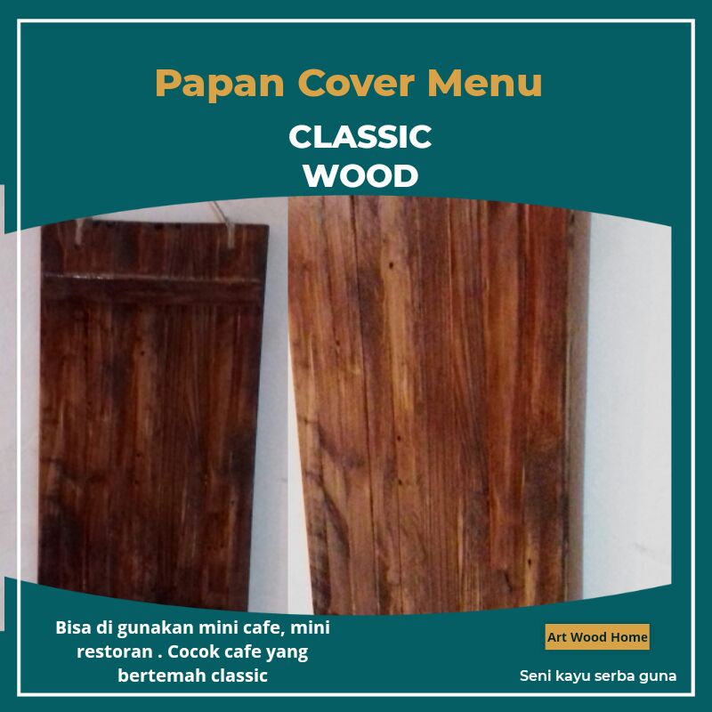 

Bingkai menu gantung classic