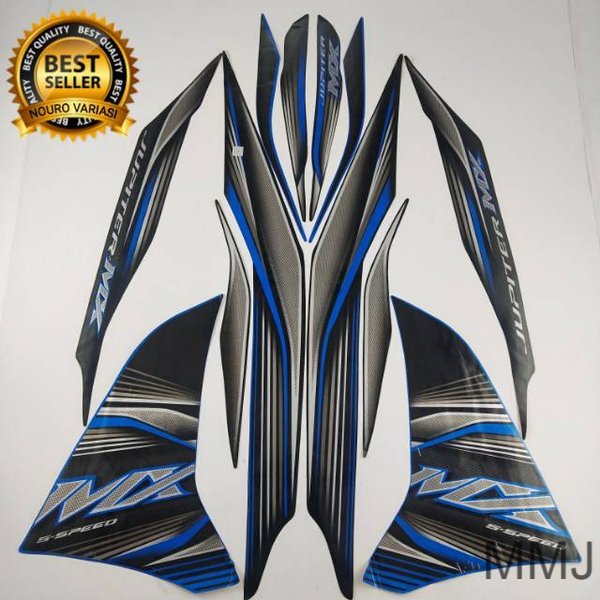 Sticker striping  yamaha Jupiter mx new 135 2012 hitam biru