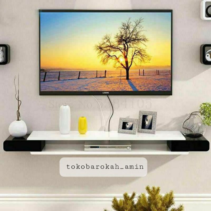 RAK DINDING FLAT MINIMALIS RAK TV RAK DVD RAK PS RAK VCD RAK GANTUNG TEMPEL DINDING