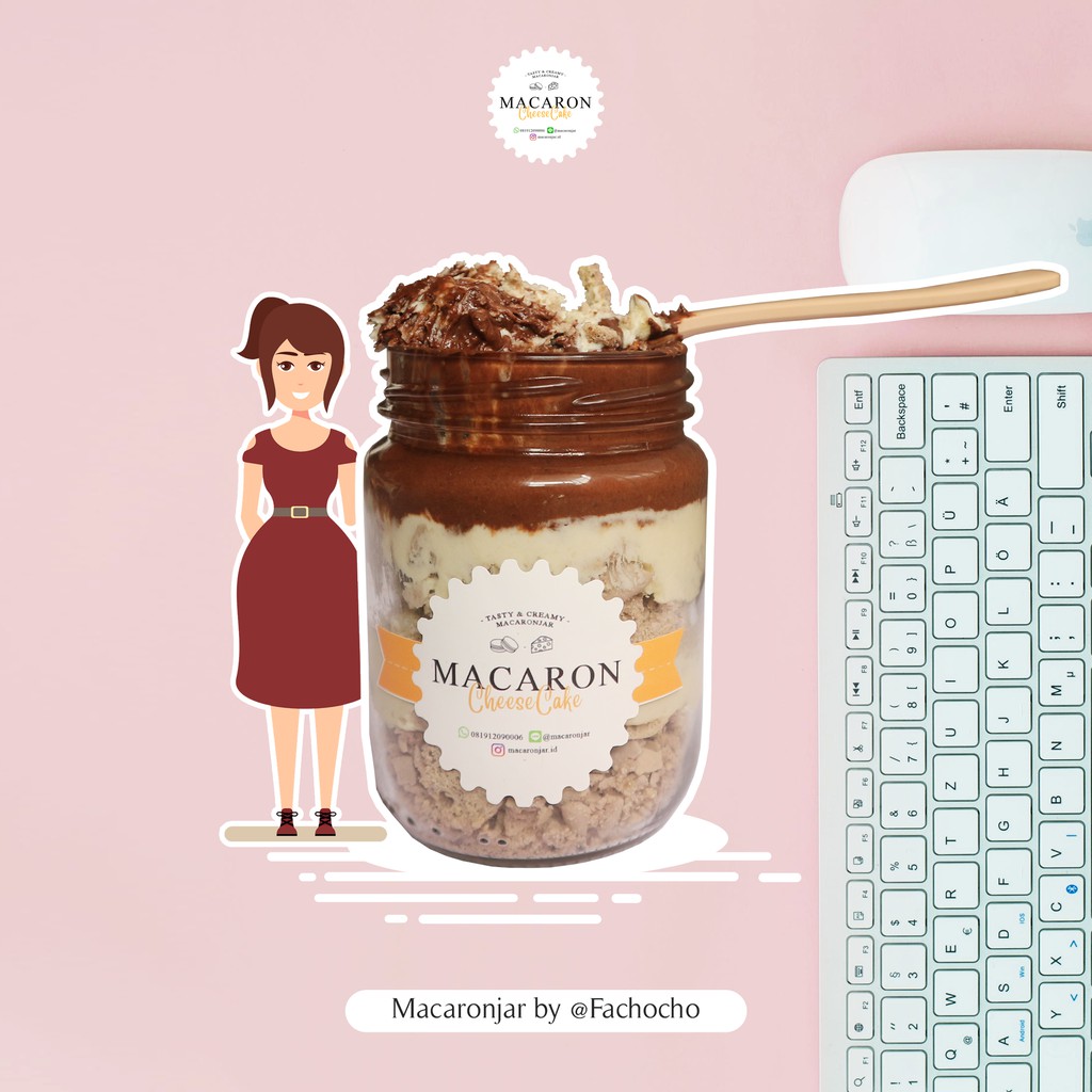

Macaron jar Cheesecake Choco Crunchy