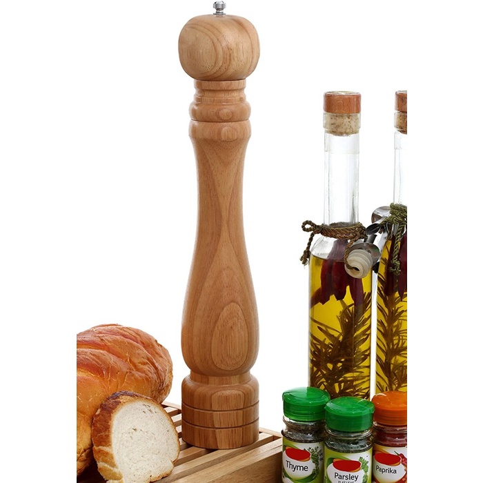 Gilingan Lada Merica Bumbu Salt Pepper Mill Manual Grinder Kayu 11in