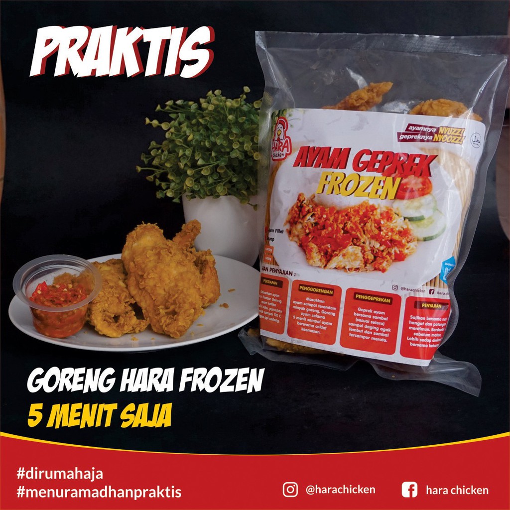 

Ayam Geprek Paha Bawah 1000Gram