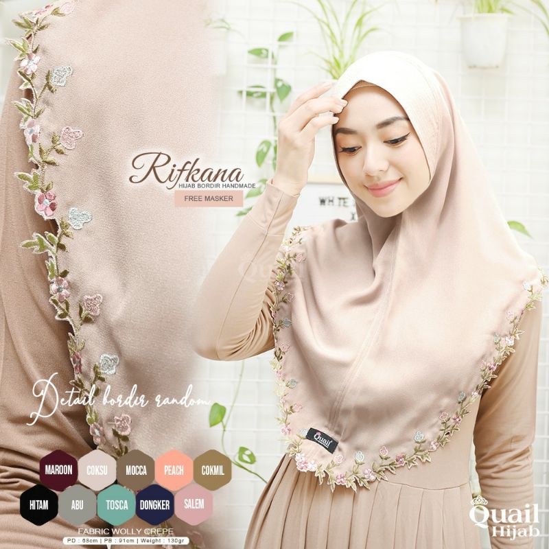 Quail Hijab - Rifkana Casual Hijab Bordir