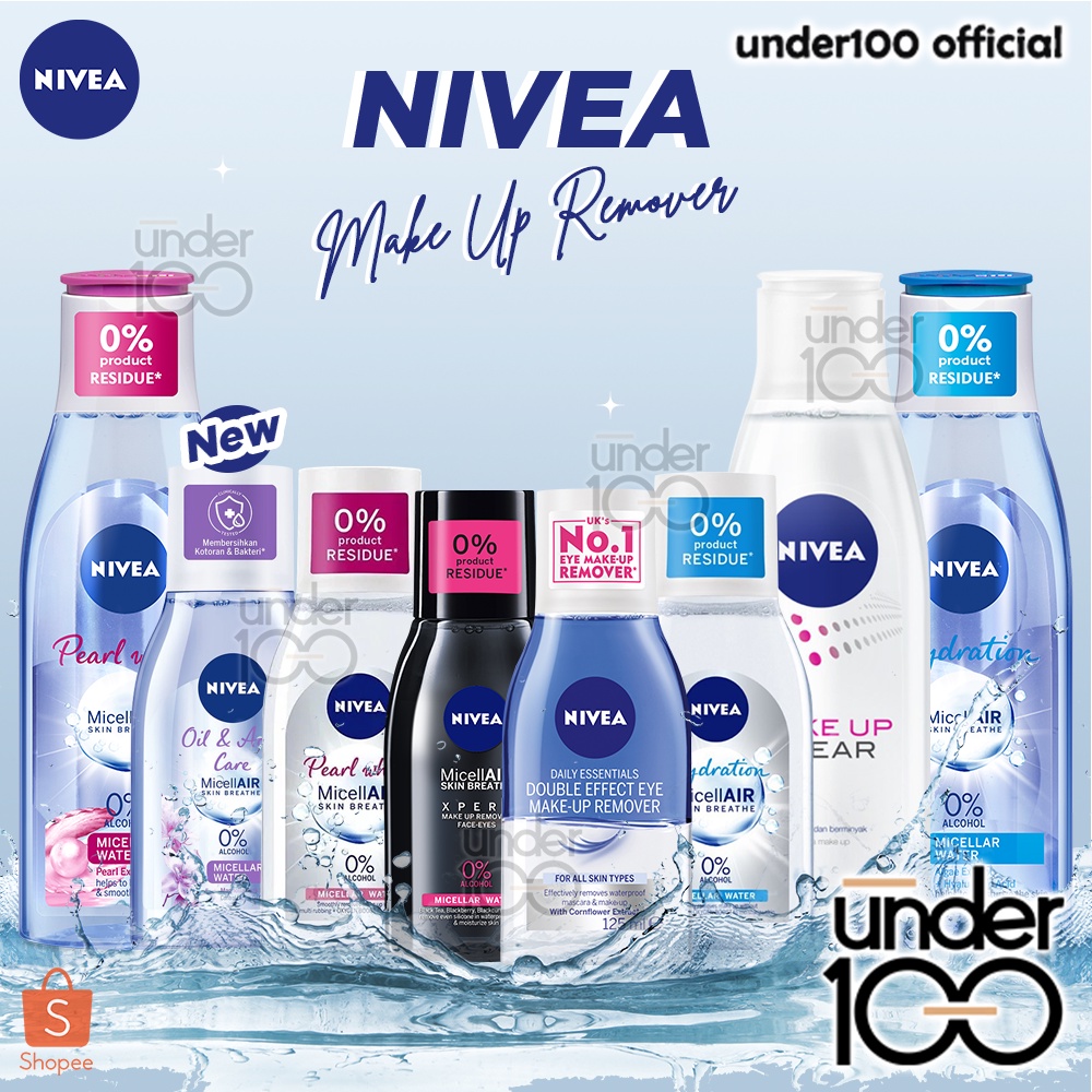 ❤ UNDER100 ❤ NIVEA Micellar Water MicellAir 125 | 200 | Xpert, Eye Remover make Up (✔️BPOM)