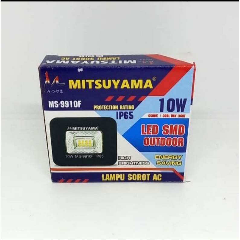 LAMPU SOROT AC 10Watt LED Lampu Sorot Tembak 10W AC MITSUYAMA Lampu LED 10 WATT MS-9910F IP65