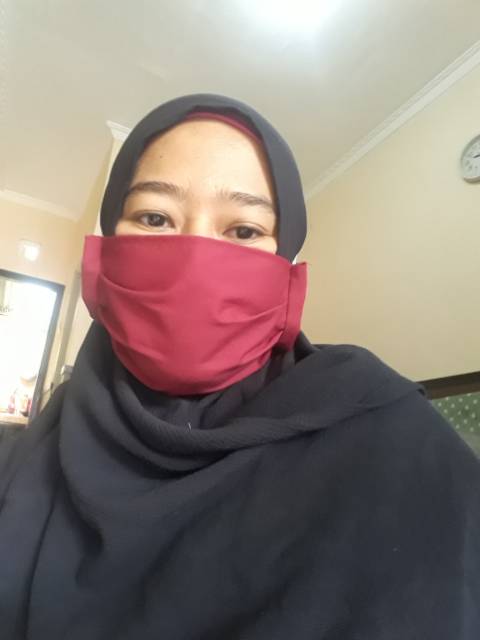 masker kain bahan oxford grade A/headloop