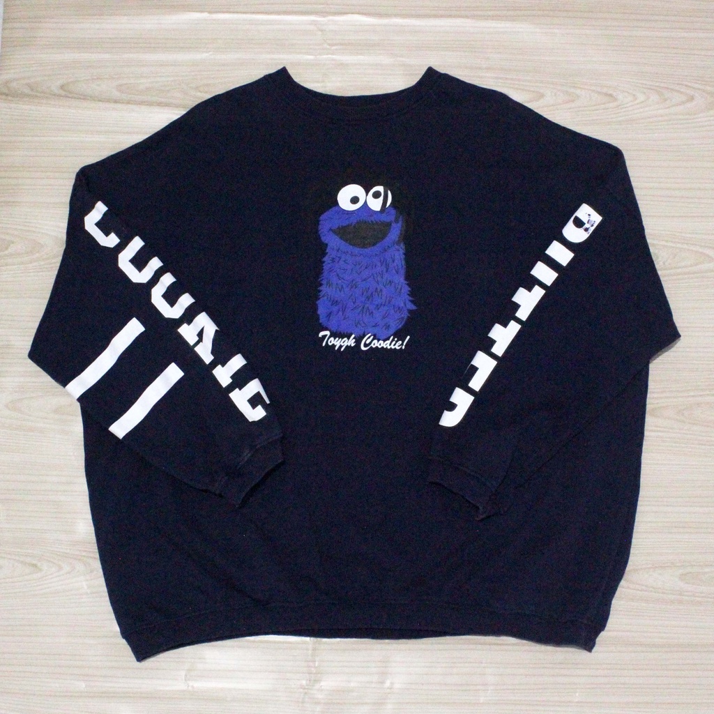 SESAME STREET COOKIE MONSTER CREWNECK OVERSIZE SECOND