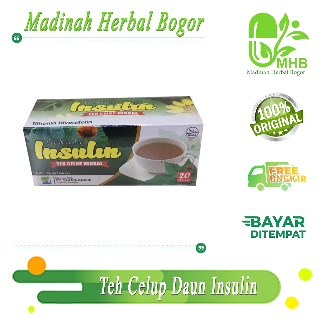 

Teh Celup Daun Insulin 10 Bag Cahaya Rezeki | Mencegah dan Mengobati Diabetes