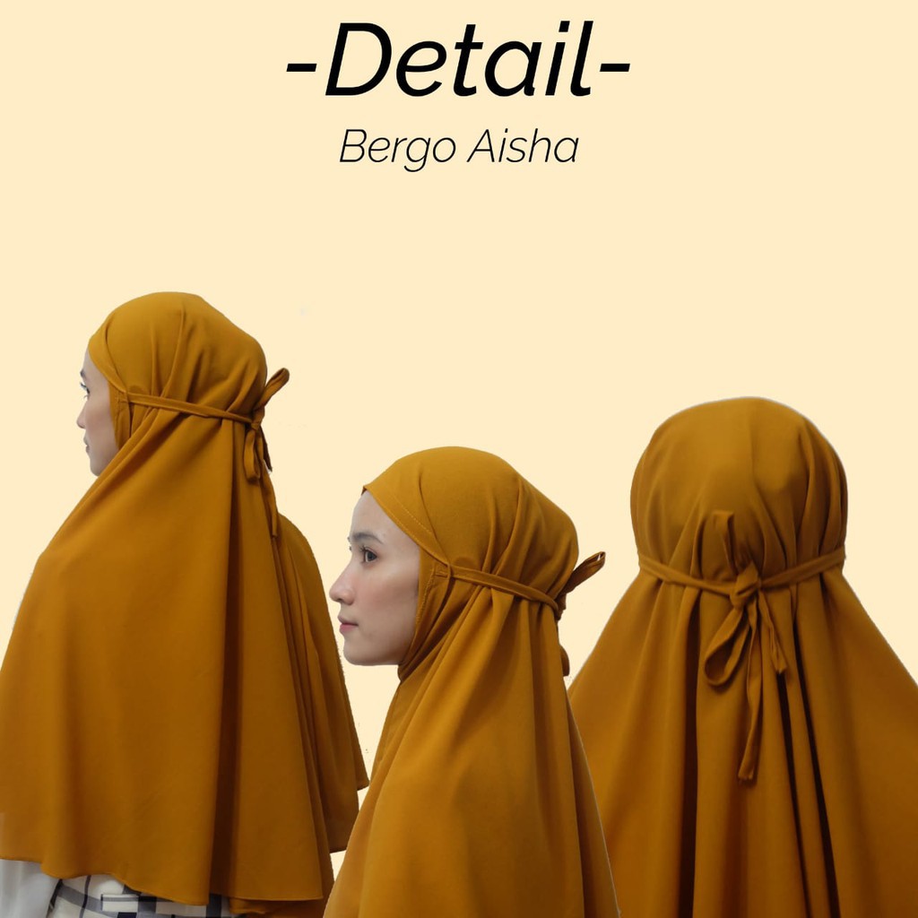 Jilbab Instan Bergo Maryam Diamond tali Size Besar