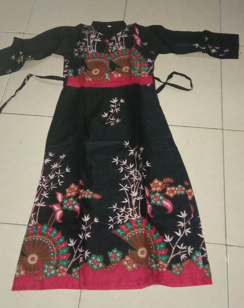 Batik Couple Keluarga Sania Ruffle Ori Ndoro Jowi Dnt Motif Kipas