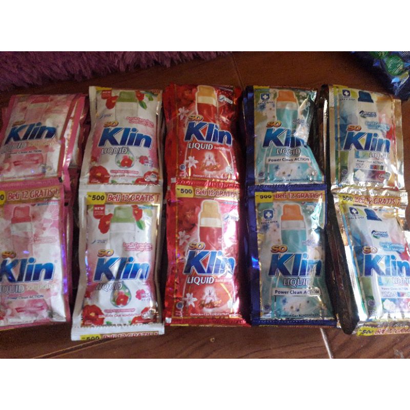 SOKLIN LIQUID detergen Cair 1 Dus 120 sachet