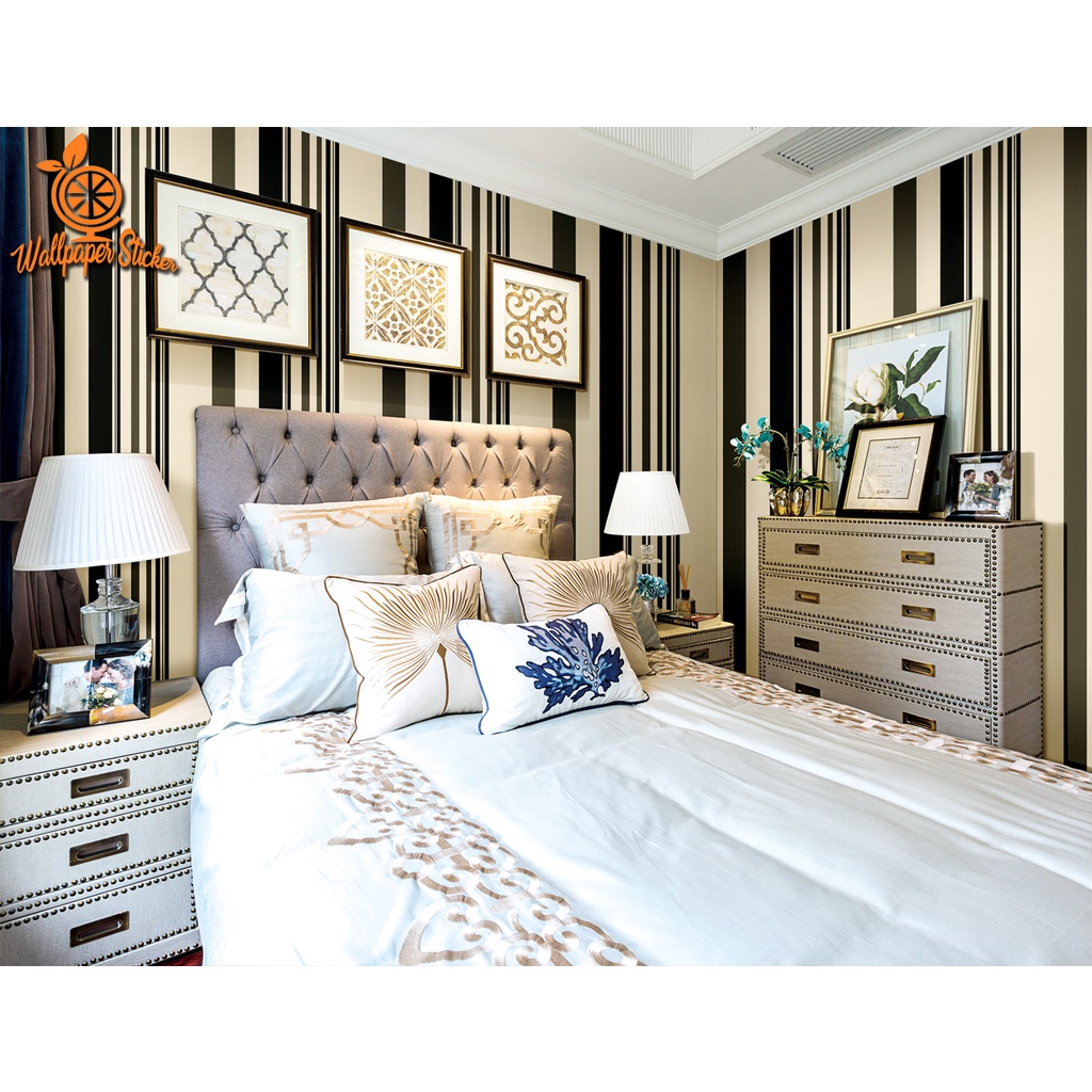 Wallpaper Dinding Kamar Tidur  Aesthetic Dekorasi Rumah Ukuran 45CM X 8meter
