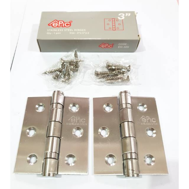 Engsel jendela 3in epic stainless asli