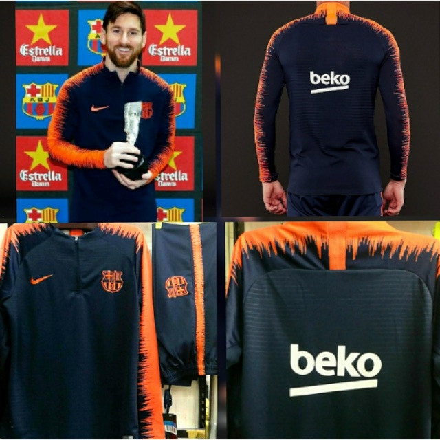 Midlayer Training Stelan Barcelona Barca Orange Official Grade Ori