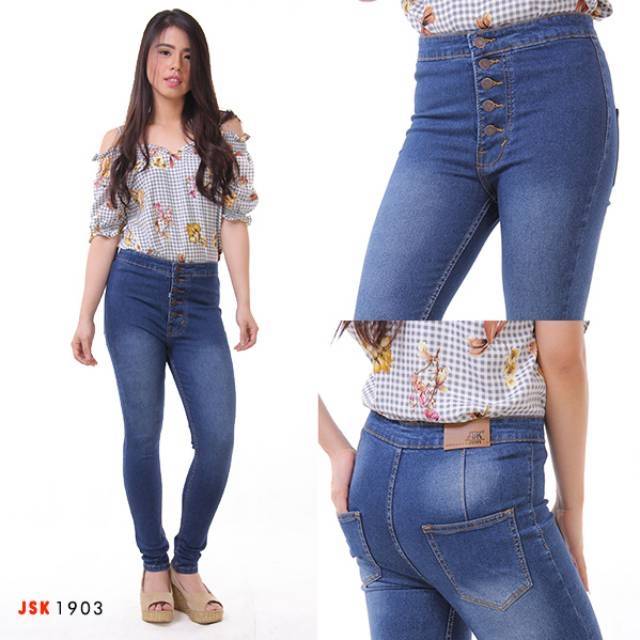 Celana Highwaist Jeans JSK Wanita Softjeans