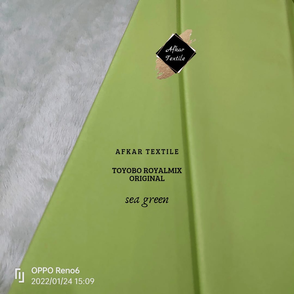 [TERMURAH] KAIN KATUN TOYOBO ROYAL MIX / Royalmix Premium Import / 100% Original Toyobo / Tidak KW-40 Sea Green