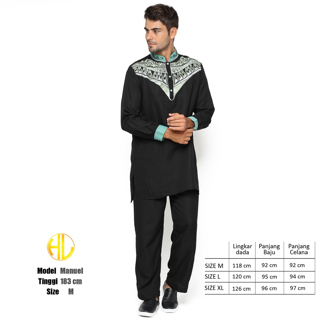 Kurta Pakistan Bordir | Gamis Pakistan Pria Setelan Baju & Celana - Everest