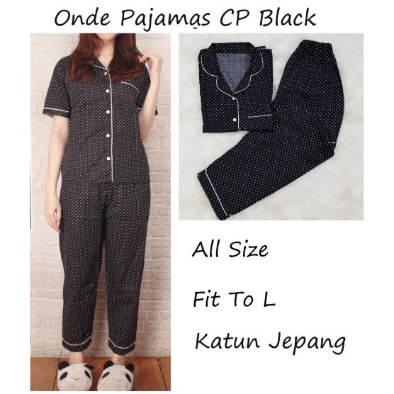 HipNop ONDE CP BAJU TIDUR WANITA DEWASA BAJU PIYAMA VARIASI MOTIF POLKADOT PIYAMA CEWE CEWEK