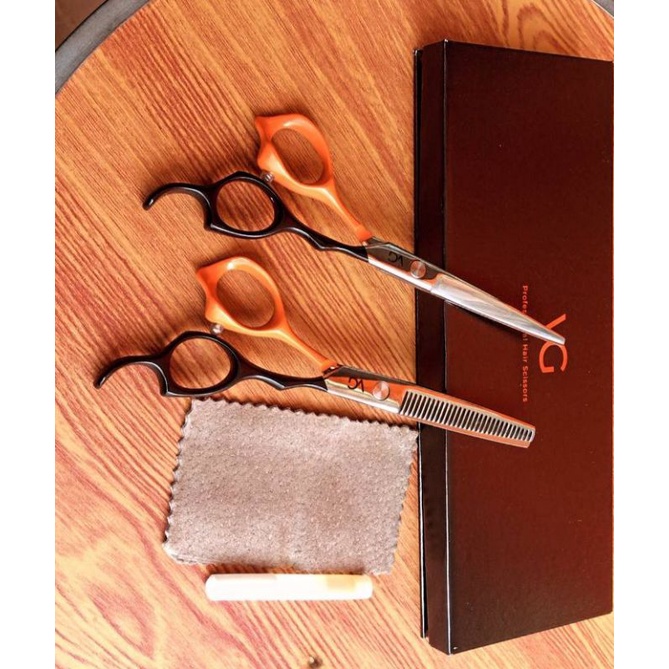 gunting set cukur rambut. gunting stainless high cuality. gunting vg orange.