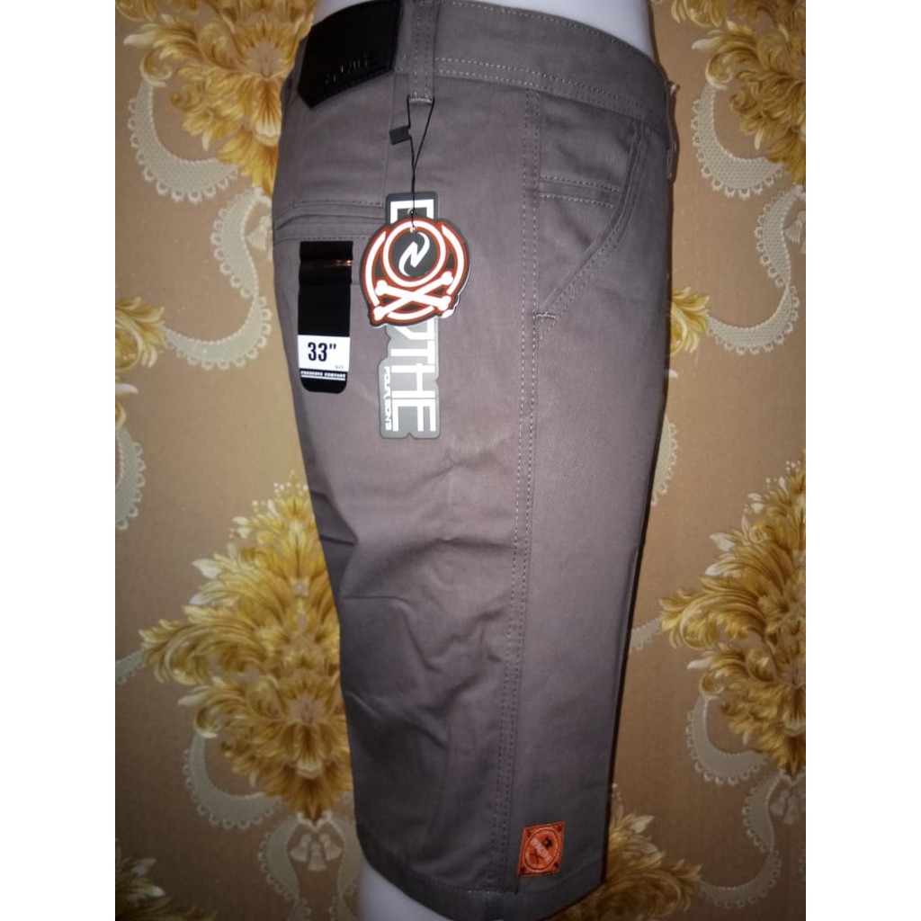 Chino Pendek Celana Cowok Hitam abu coklat krem size 27 sampai jumbo 44  big Size