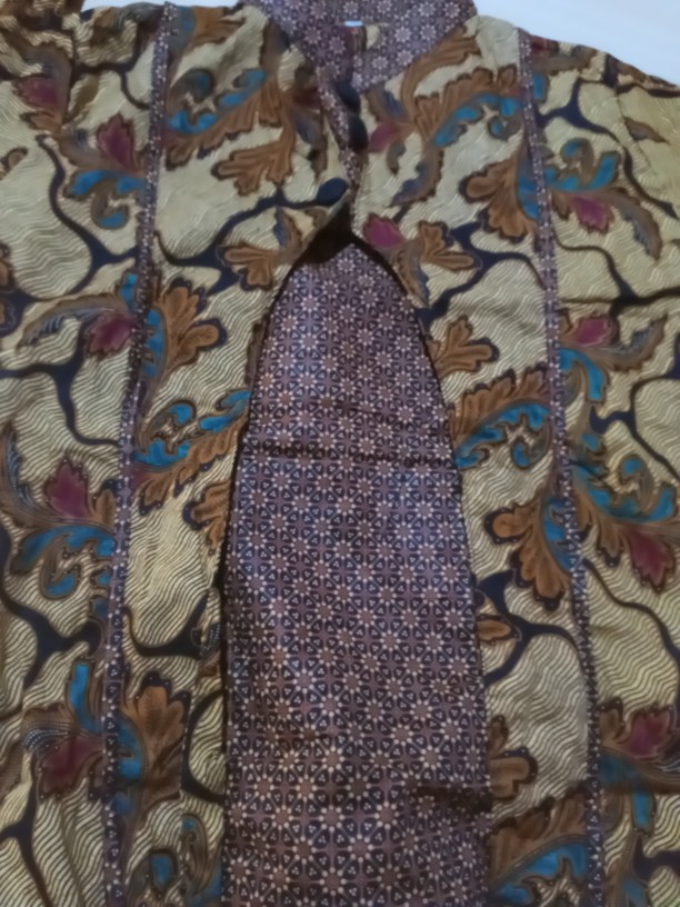 Blus Kombi Daun Lawasan Atasan Baju Batik Wanita Modern