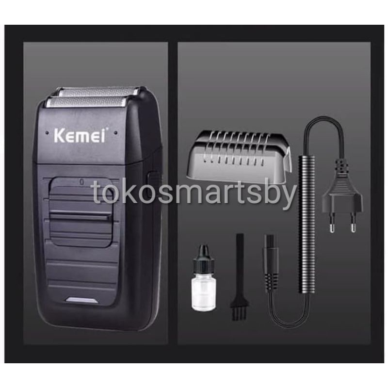 Alat Cukur Kumis Dan Jenggot Botak Rechargeable Shaver Kemei KM 1102